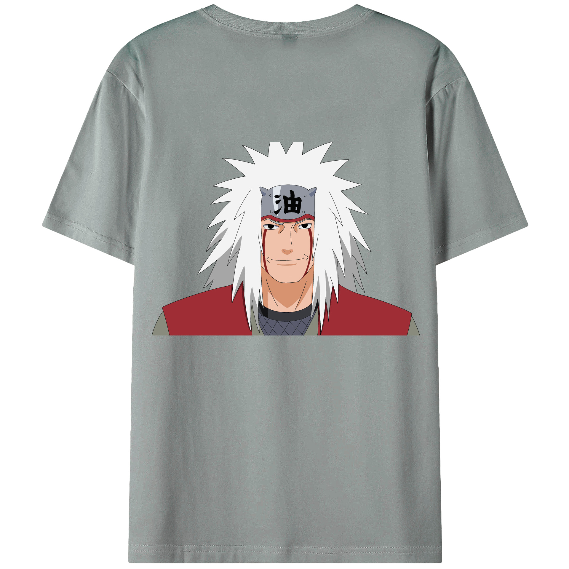 （画像用） NARUTO -ナルト- 自来也（じらいや） Jiraiya 綿100％ メンズ半袖Tシャツ（バックプリント） 通気性